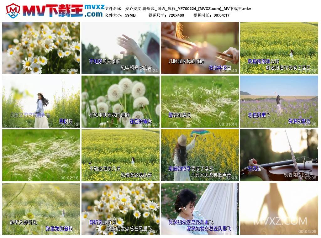 安心安义-静听风_国语_流行_YF700224